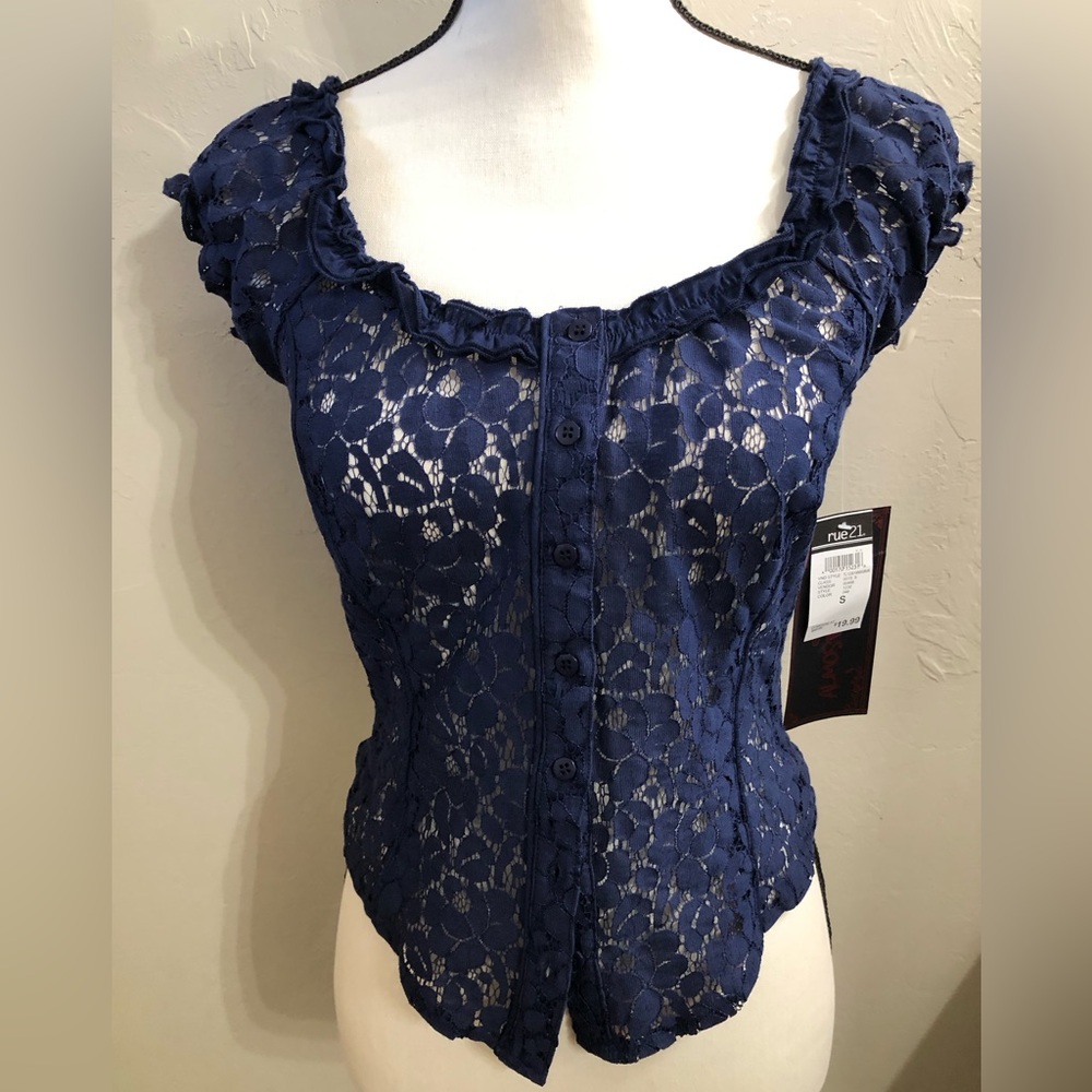 Navy blue top